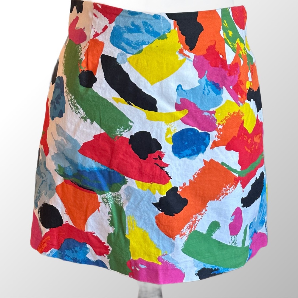 Kate‎ Spade Saturday Skirt Size 4 Multi Color Freestyle Pull-on Skirt w/ Pockets